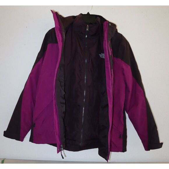 The North Face Women Sz XL Purple HyVent Removable Liner & Hood Snow Jacket - Picture 4 of 16